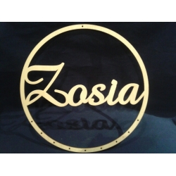 ZOSIA   łapacz snów  30cm , obręcz , koło , 10 otworów , imię cz; amaze  , sklejka,makrama